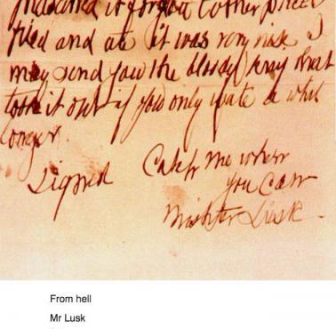 List "From Hell" wysłany przez seryjnego mordercę z końca XIX wieku, znanego jako Kuba Rozpruwacz (Jack the Ripper).