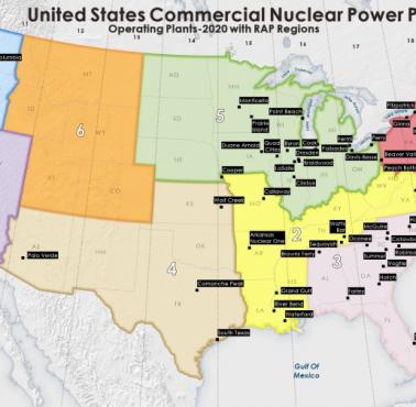 Elektrownie jądrowe w USA, 2020