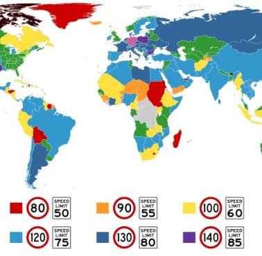Limity prędkości w poszczególnych krajach świata