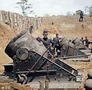 Fortyfikacje Yorktown (Virginia) podczas wojny secesyjnej.