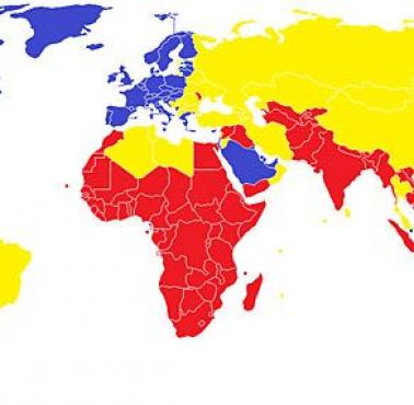 Państwa z podziałem na I, II i III świat