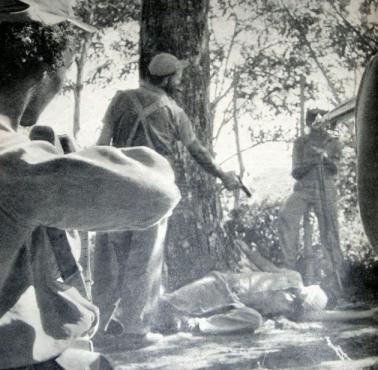 Fidel Castro podczas wykonywania egzekucji.