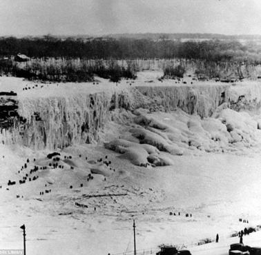 Zamarznięty Wodospad Niagara