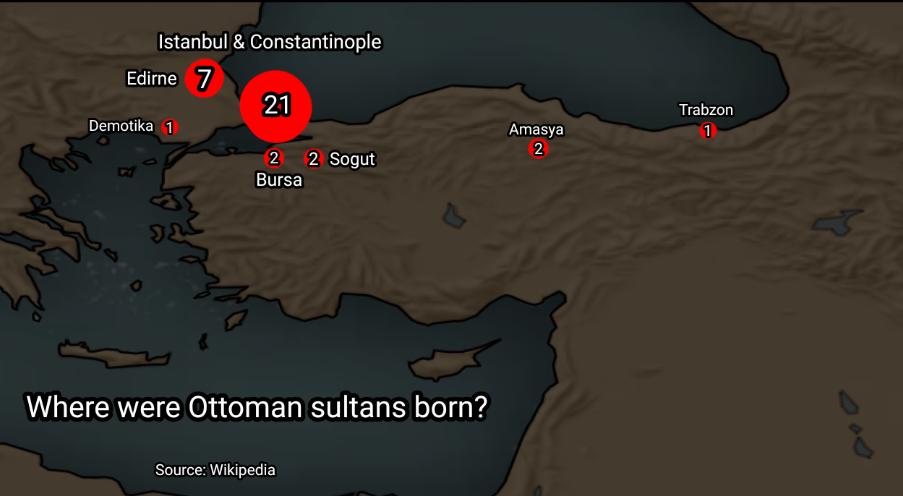 Gdzie urodzili się tureccy sułtani?