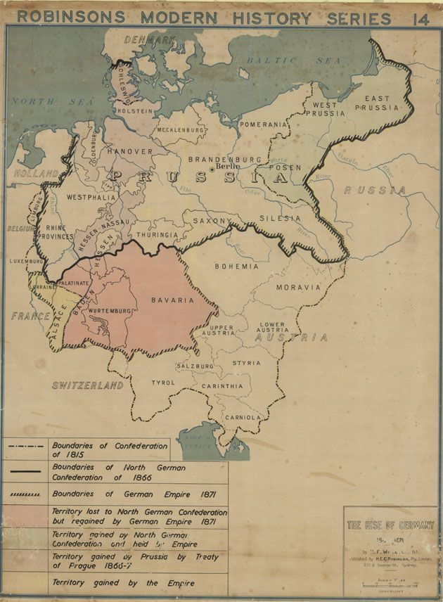 Ekspansja Prus i podporządkowywanie księstw niemieckich w latach 1815-71.