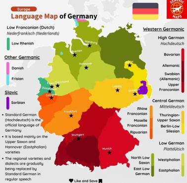 Mapa językowa Niemiec
