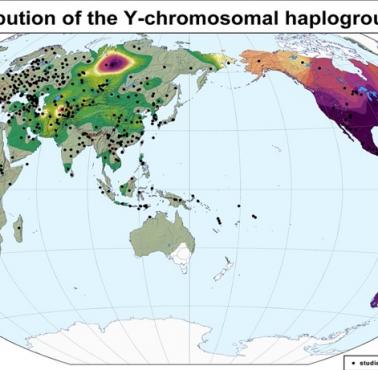 Dystrybucja haplogrupy Q-M242 na świecie