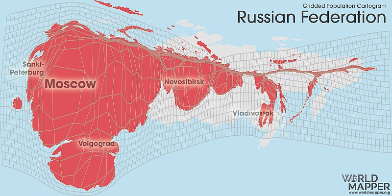 Populacja Rosji (gridded)