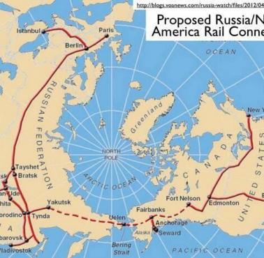 Rosyjska propozycja kolei Paryż - Nowy Jork.