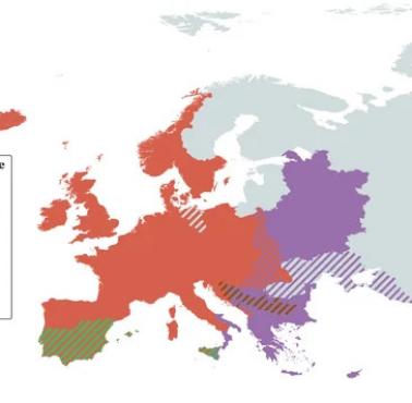 Największe religie w Europie w 1054 roku