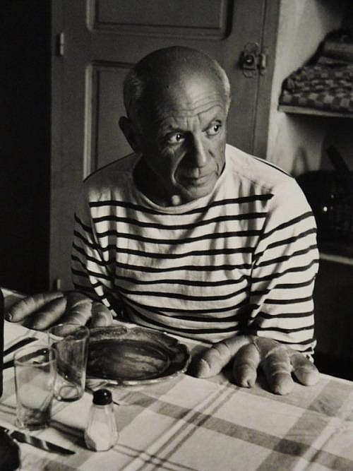 Pablo Picasso, zdjęcie wykonane przez Roberta Doisneau