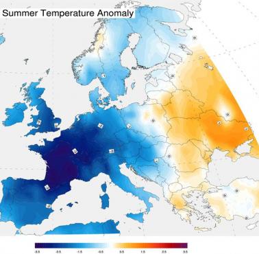 Anomalia temperatury roku 1816 względem okresu 1971-2000