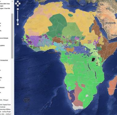 Mapa lingwistyczna kontynentu afrykańskiego