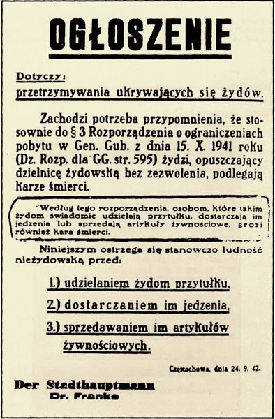17 XI 1942 Adolf Hitler : W związku z nasilającymi się w GG uwolnieniami przez polski ruch oporu więźniów z ZK i Żydów ...