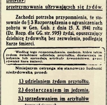 17 XI 1942 Adolf Hitler :  "W związku z nasilającymi się w GG uwolnieniami przez polski ruch oporu więźniów z ZK i Żydów ..."