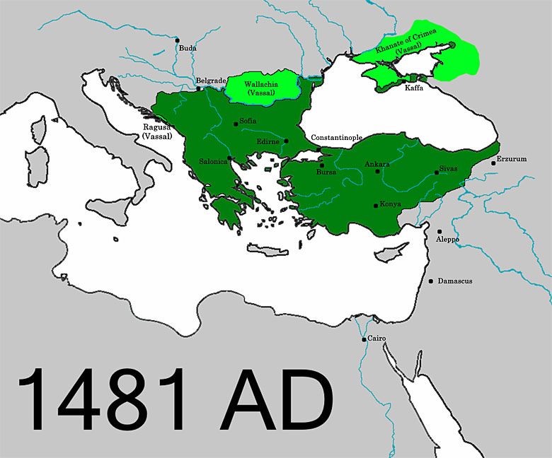 Imperium Osmańskie (1481) – państwo tureckie na Bliskim Wschodzie, założone przez Turków osmańskich, jedno z plemion tureckich.