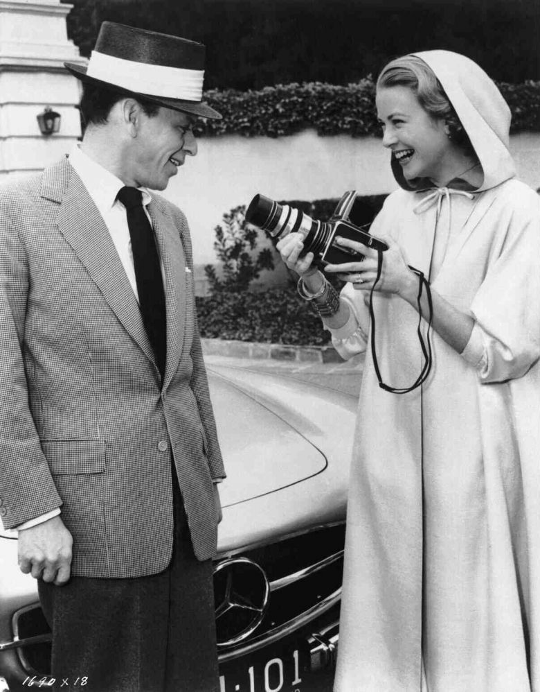 Frank Sinatra i Grace Kelly podczas kręcenia musicalu High Society.