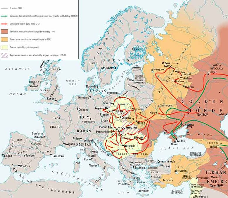 Ruś Kijowska i jej moskiewskie obrzeże w czasie najazdu mongolskiego, 1240 rok