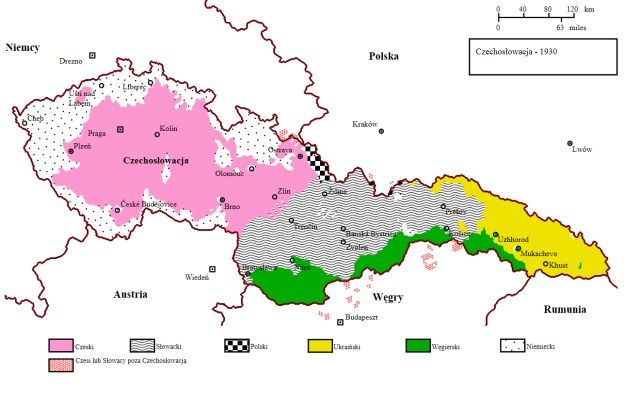 Mniejszości etniczne w Czechosłowacji w 1930 roku