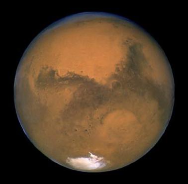 Mars – czwarta według oddalenia od Słońca planeta Układu Słonecznego. 