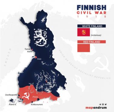 Wojna domowa w Finlandii, 1918