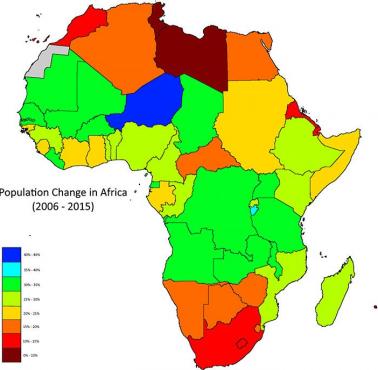 Populacja Afryki w latach 2006-1015