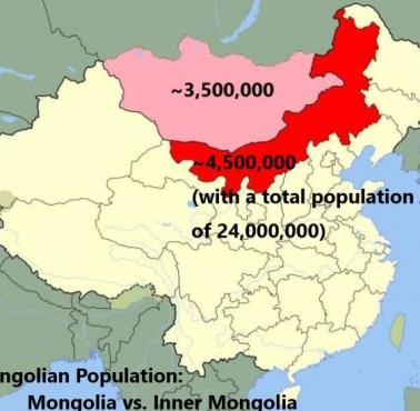 Liczba ludności Mongolii: Mongolia a Mongolia Wewnętrzna, brak informacji o dacie