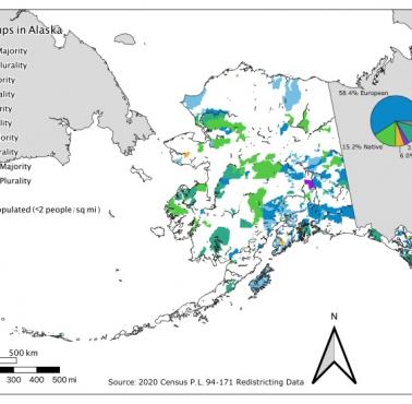 Mapa rasowa Alaski, 2020