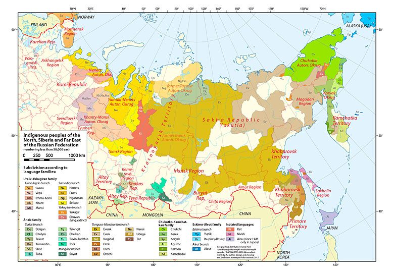 Mapa etniczna Syberii