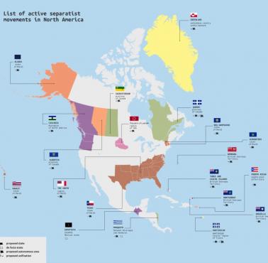 Ruchy separatystyczne w Ameryce Północnej