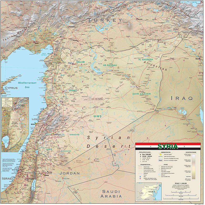 Mapa Syrii