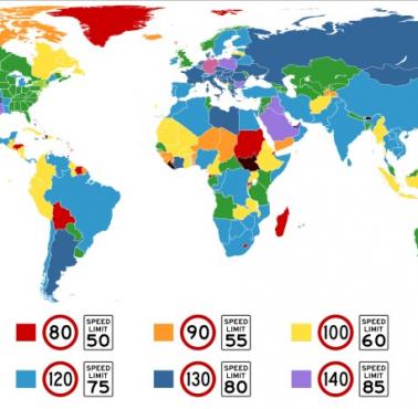 Maksymalne ograniczenia prędkości na całym świecie