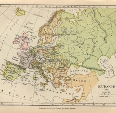 Mapa Europy z 1815 roku