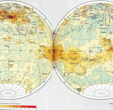 Mapa drugiej pod względem odległości od Słońca planety Układu Słonecznego - Wenus