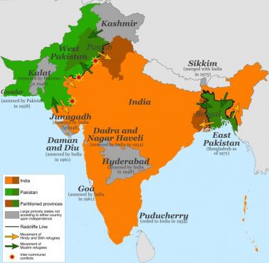 Podział Indii Brytyjskich w 1947 r. - linia Radcliffe