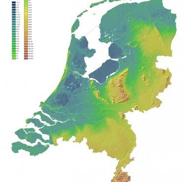 Reliefowa mapa Niderlandów