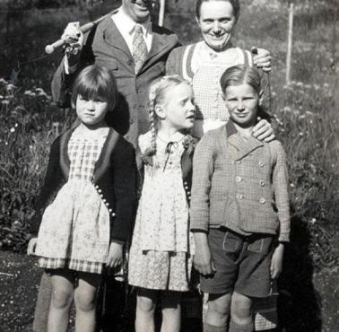 Heinrich Himmler z rodziną podczas urlopu w Bawarii