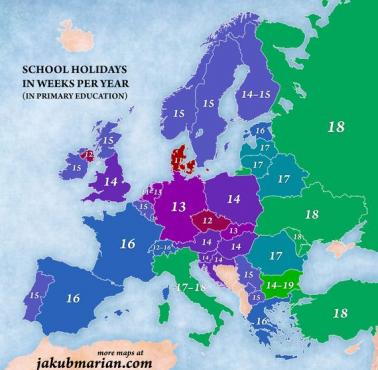 Wakacje szkolne w Europie