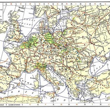 Szlaki handlowe w Europie przed Wielkimi Odkryciami Geograficznymi. Koniec XIV wieku.