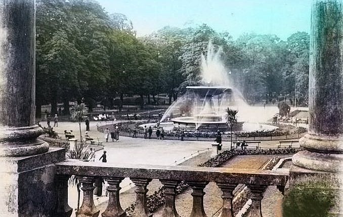Warszawa końca XIX wieku, Ogród Saski widziany z Pałacu Saskiego
