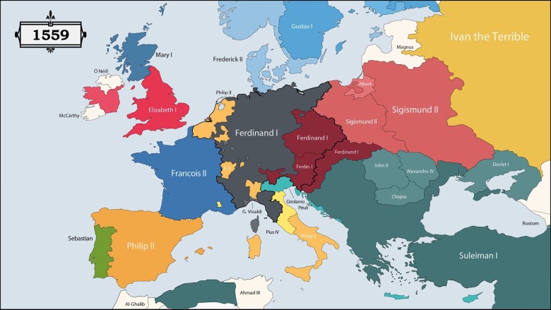 Mapa Europy z 1559 roku
