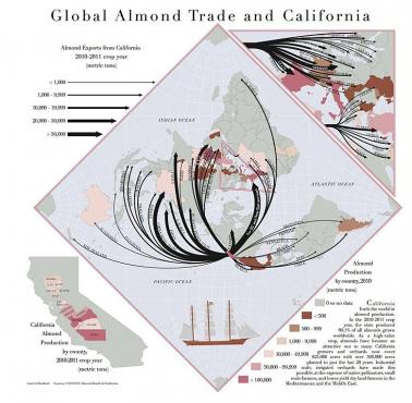 Mapa handlu stanu Kalifornia