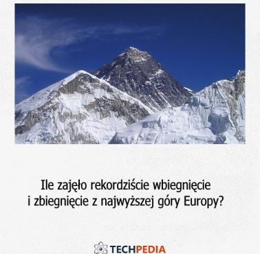 Ile zajęło rekordziście wbiegnięcie i zbiegnięcie z najwyższej góry Europy?