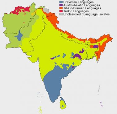 Grupy etniczno-językowe Indii, subkontynentu indyjskiego