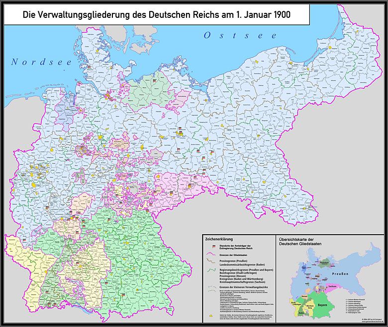 II Rzesza Niemiecka, Cesarstwo Niemieckie (niem. Deutsches Kaiserreich, Deutsches Reich) w roku 1900