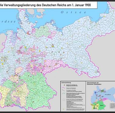 II Rzesza Niemiecka, Cesarstwo Niemieckie (niem. Deutsches Kaiserreich, Deutsches Reich) w roku 1900