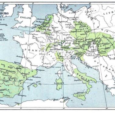 Imperium rządzone przez dynastię Habsburgów w 1547 roku