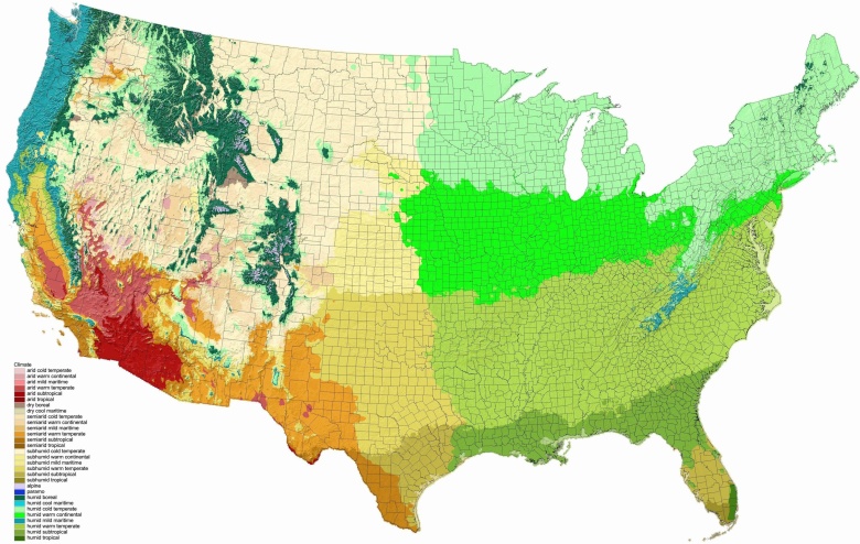 Strefy Klimatyczne Ameryki Strefy klimatyczne w USA