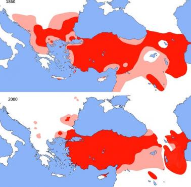 Ludność turecka i azerska w latach 1860-2000