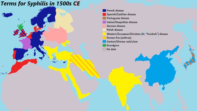 Jak nazywał się syfilis w Europie zanim został tak nazwany, 1500